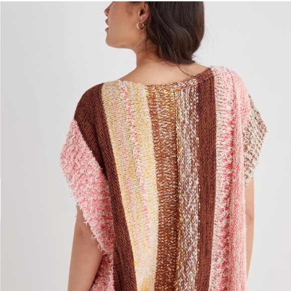 Anthropologie Textured Sweater Pancho Top - Size XS - Picture 4 of 11